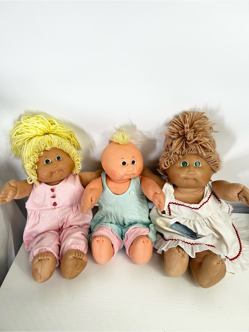 Vtg Cabbage Patch Kid Doll Lot Of 3 -2girls/1boy Appalachian 1978-1982